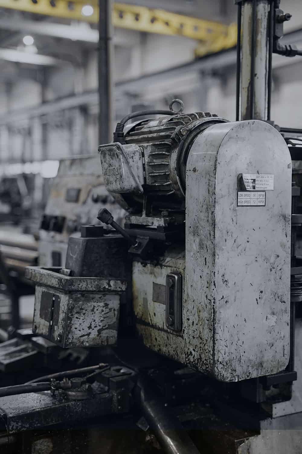 Industrial hydraulic machinery within a manufacturing facility