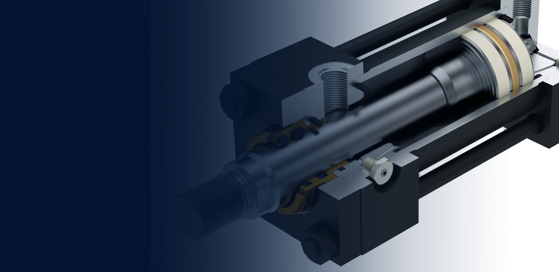 Hydraulic cylinders supplied by DB Fluid Control for hydraulic systems.