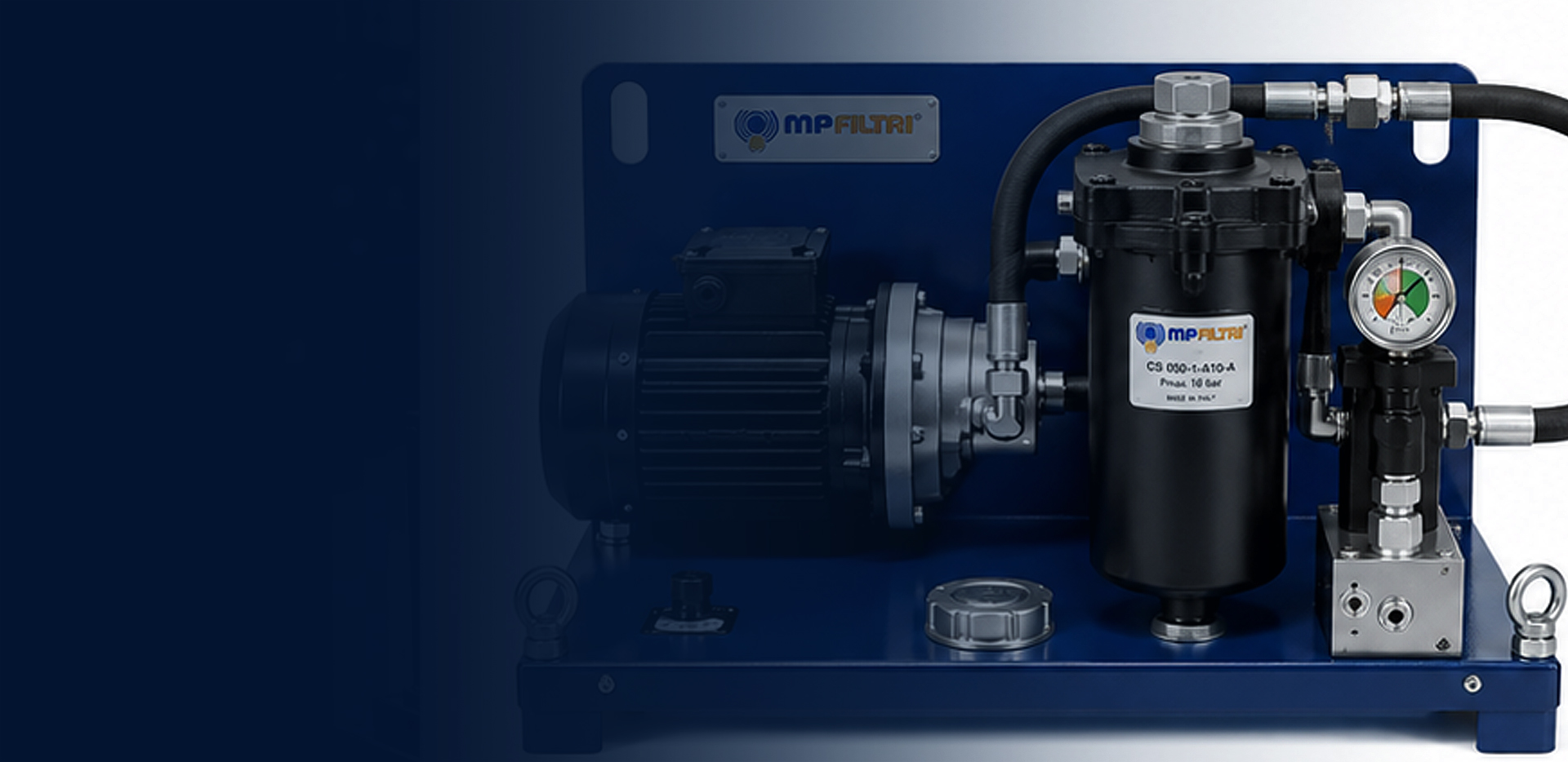 Hydraulic filters and oil contamination analysis equipment supplied by DB Fluid Control.